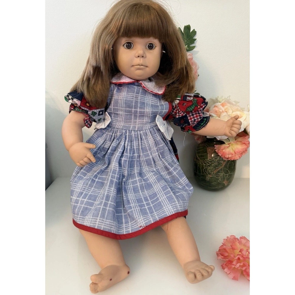 Rare Vintage Geli Doll with Original Outfit Brown Eyes and Hair 18" From Mexico - Picture 5 of 16